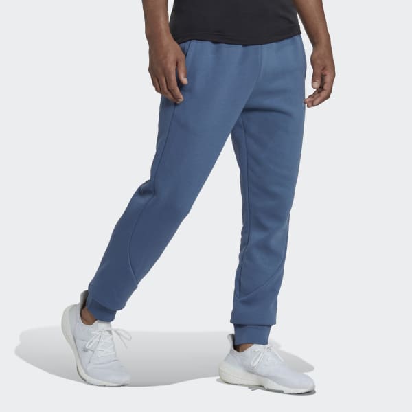 Blue Stadium Fleece Badge of Sport Cuffed Joggers UB800