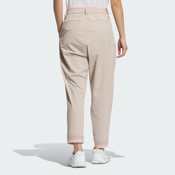 Brown Lightweight Stretch Cargo Ankle Pants