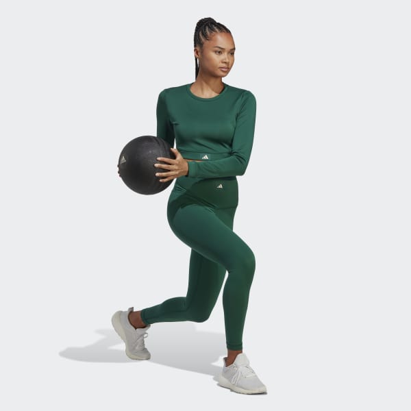 zelená Tričko Sports Club Long Sleeve Crop