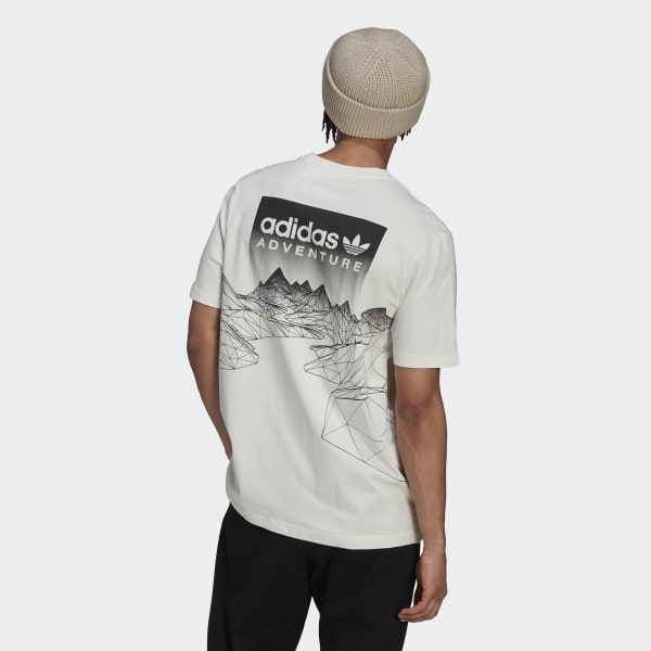 Blanco Camiseta adidas Adventure Mountain Back