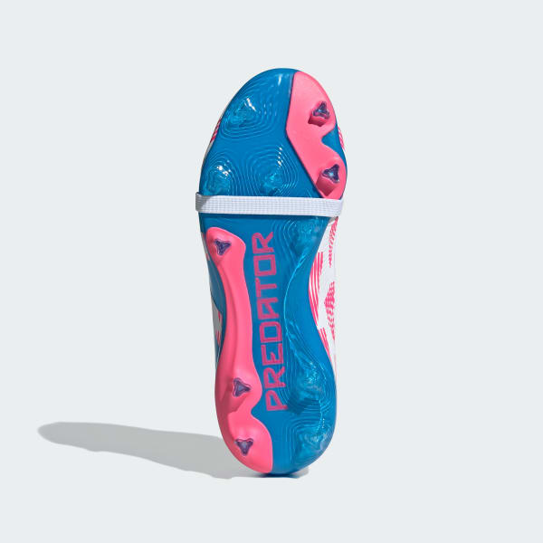 White Predator Elite Fold-Over Tongue Firm Ground Boots Kids