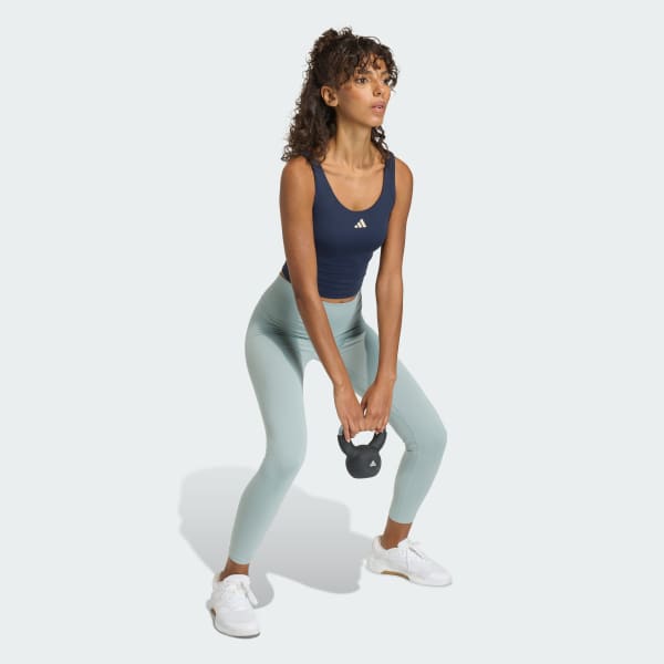 Blu Canotta 3 Stripes Studio All Me Light Support