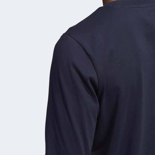 Azul Polera Liquid Foil Linear Manga larga Estampada E0609