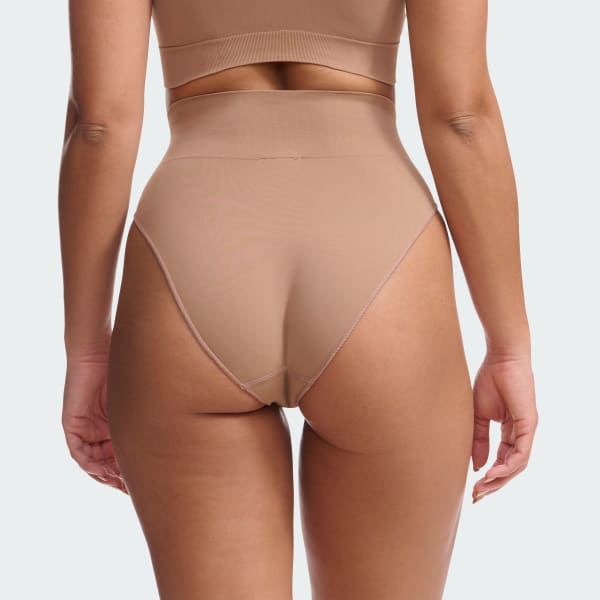 Brown Active Seamless Micro Stretch High Leg Brief Underwear