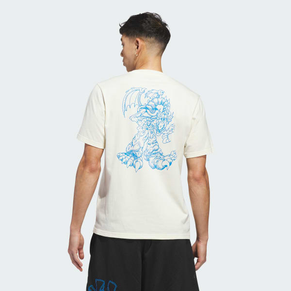 Blanc T-SHIRT SKATEBOARDING x KOGANCULT DRAGON