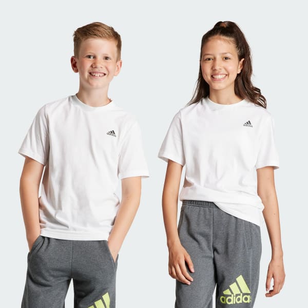 Boys white new arrivals adidas tshirt