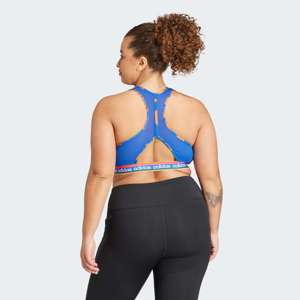Azul Top Deportivo adidas x FARM Rio Soporte Medio (Tallas Grandes)