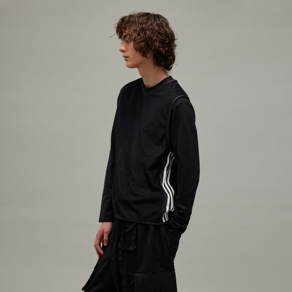 Black Y-3 Waffle Warp Knit Vest