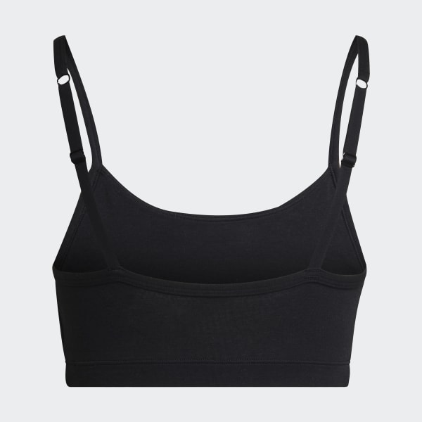 Czerń Adicolor Comfort Flex Cotton Scoop Bralette HPO29
