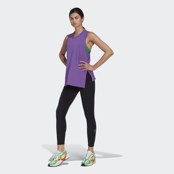 Purple 스텔라 스포츠웨어 로고 탱크탑 DK564