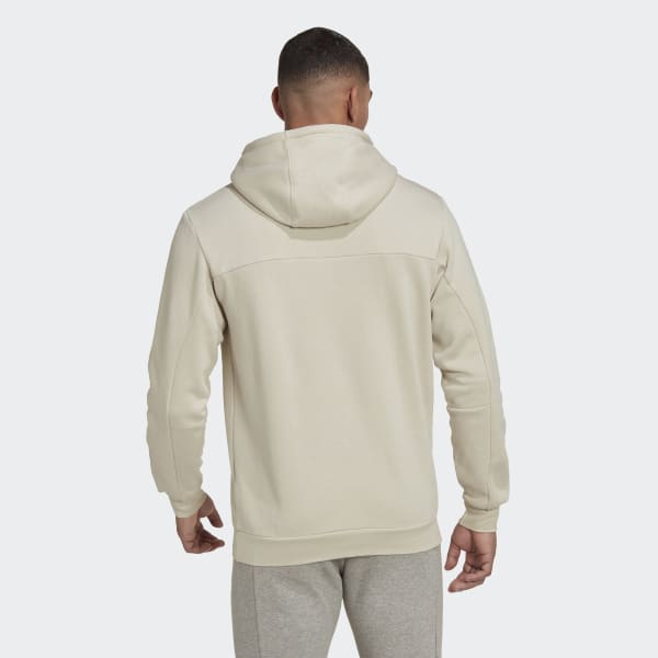 Beige Sweat-shirt à capuche molleton Stadium Badge of Sport