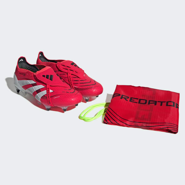 adidas Predator Elite Fold-Over Tongue Soft Ground Boots - Red