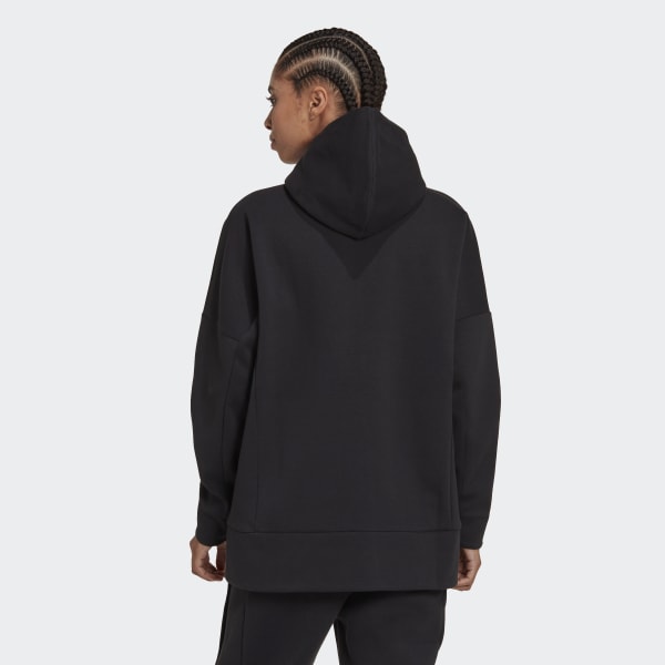 Siyah Mission Victory Loose Fit Full-Zip Kapüşonlu Üst SD278