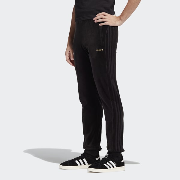 Svart adidas SPRT Velour 3-Stripes Pants JJS10