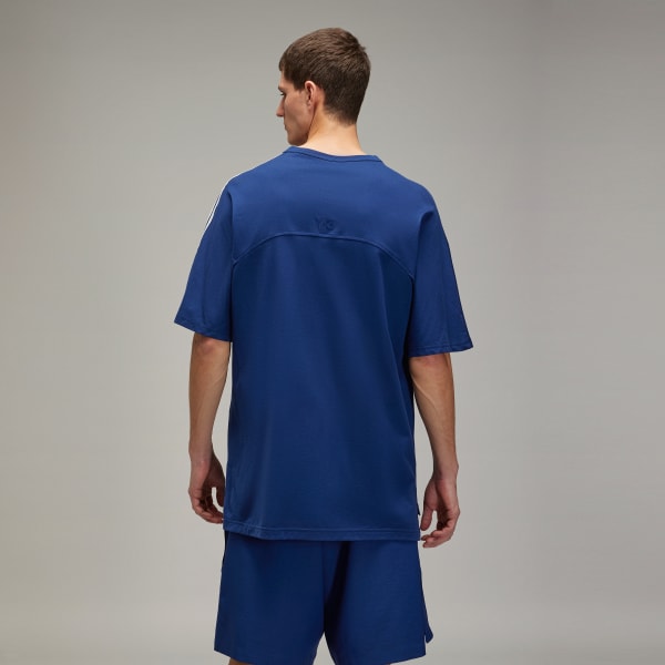 Bla Y-3 3-Stripes Short Sleeve T-skjorte