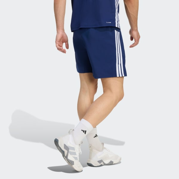 Azul CALÇÕES WORKOUT ESSENTIALS BASE 3 STRIPES WOVEN