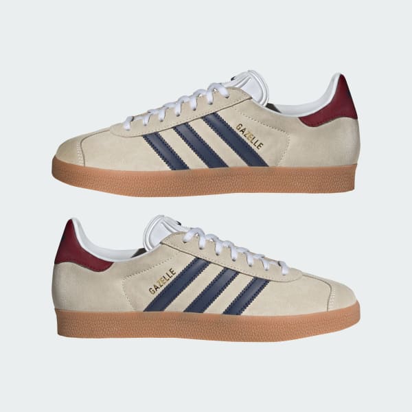 Adidas originals gazelle white gum hotsell