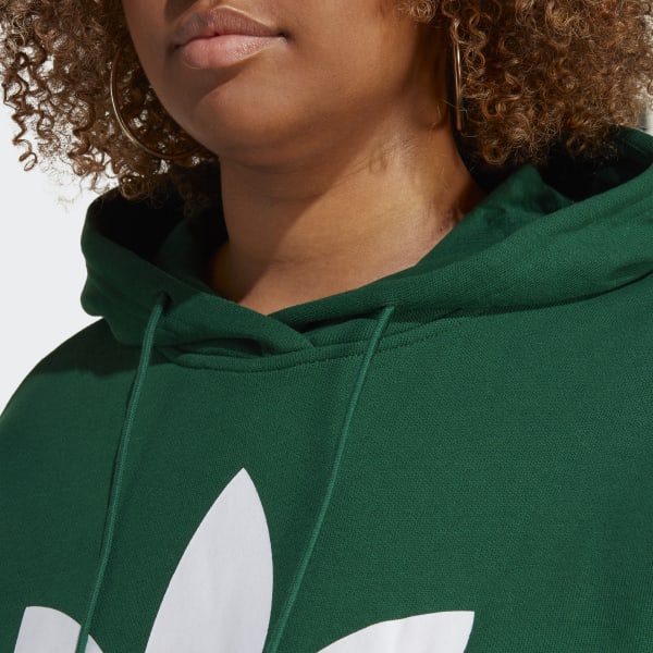 Kapel Volharding eerlijk adidas Trefoil Hoodie (Plus Size) - Green | Women's Lifestyle | adidas US