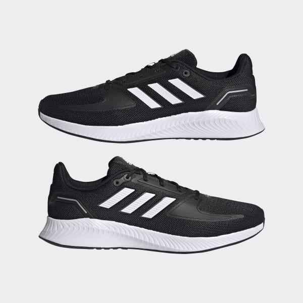 Adidas falcon core black white sales