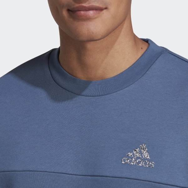 adidas Stadium Fleece Badge of Sport Sweatshirt - Blue | Men's Training ...