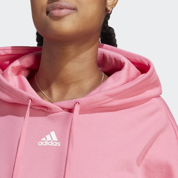Adidas pink crop sweatshirt new arrivals