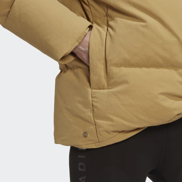 Beige Big Baffle Down Jacket