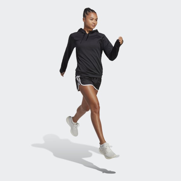 Noir Sweat-shirt à capuche de running Made to be Remade