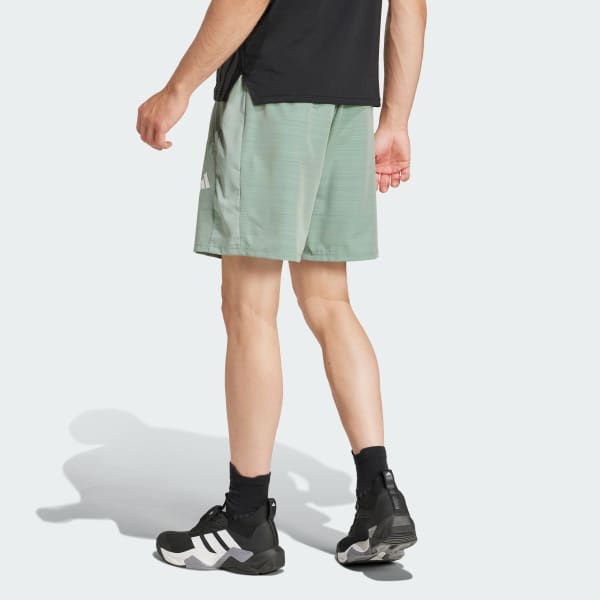 Verde Shorts Train Essentials Woven jaspeado