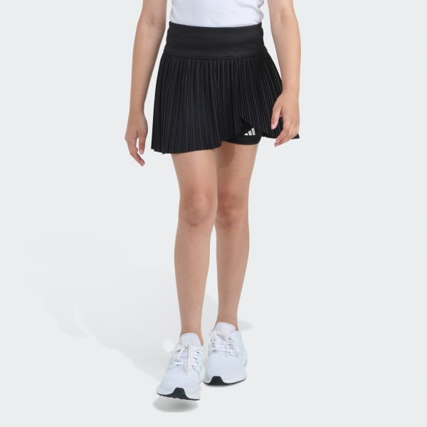 Black WOVEN PLEATED SKORT