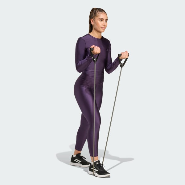 Purple Workout Essentials Long-Sleeve Shirt Shine