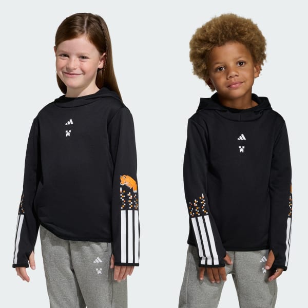 cerná MIKINA ADIDAS MINECRAFT TRAINING 3 STRIPES