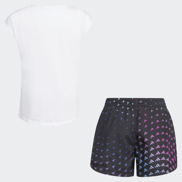 Adidas polka shop dot shorts set