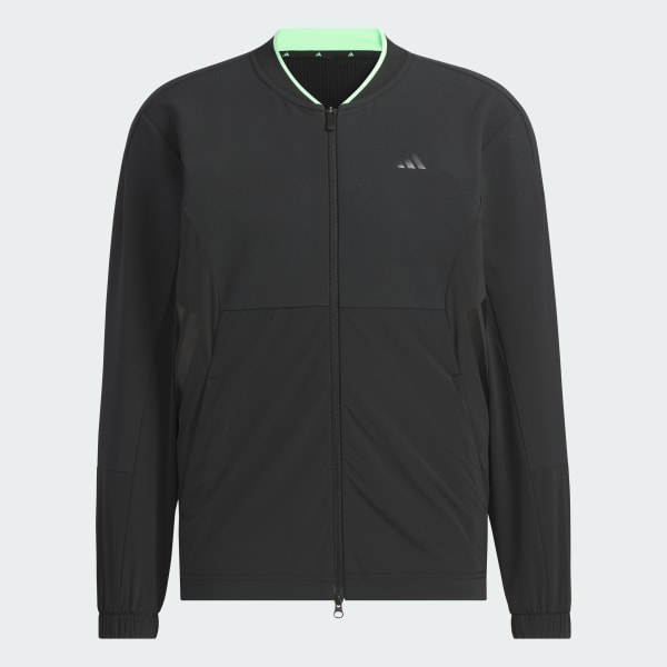 Black Windproof Full-Zip Jacket