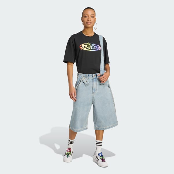 Svart adidas x Jeremy Scott Graphic T-skjorte