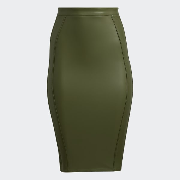Green Faux Leather Skirt