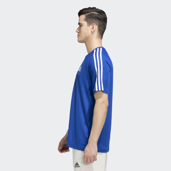 Blue CLASSIC 3 STRIPE SERENO T SHIRT 