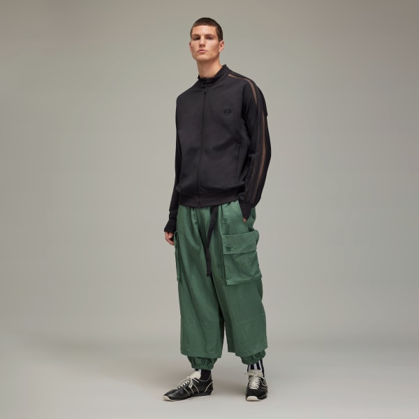 Green Y-3 Washed Twill Cargo Pants