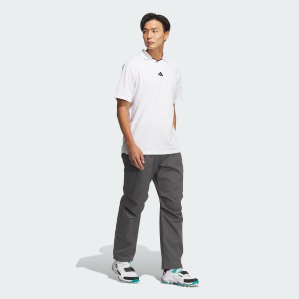 สีขาว เสื้อโปโลแขนสั้นผ้า Twistknit