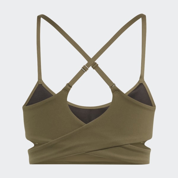 adidas Women's Yoga Studio Light Support Longline Bra, Preloved