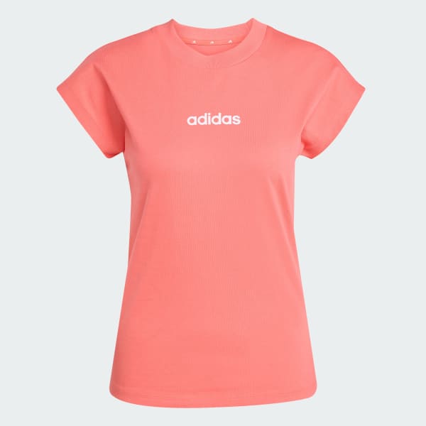 Rosa Camiseta Algodão Essentials Linear