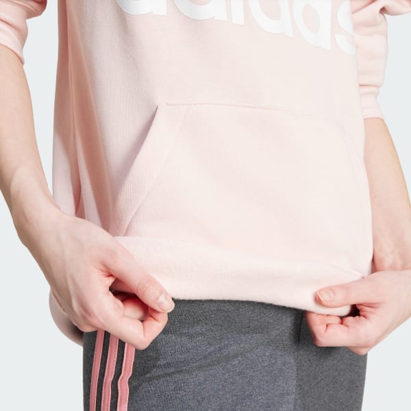 adidas Essentials Big Logo Regular Fleece Hoodie - Pink