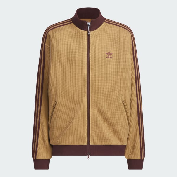 hnedá ÚPLETOVÝ TEPLÁKOVÝ TOP KNIT TRACK TOP