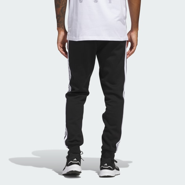 Negro Pantalón Essentials 3 Tiras de felpa