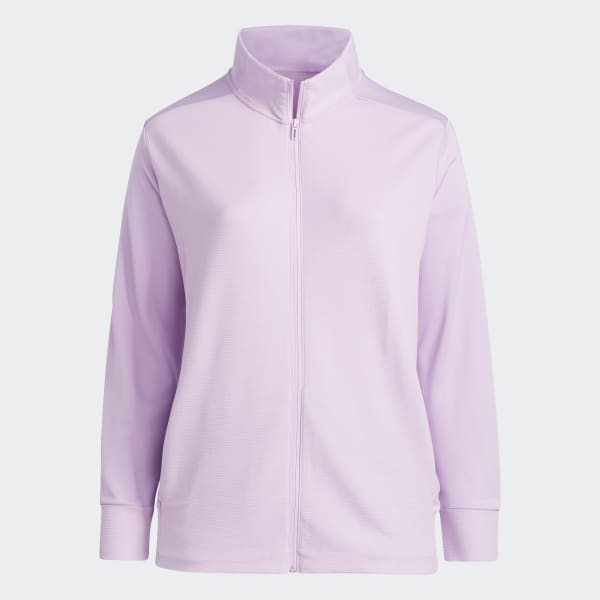 Purple Textured Full-Zip Jacket (Plus Size) DJ520