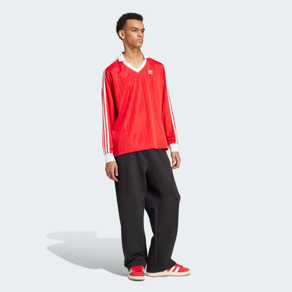 Rosso Maglia adicolor Piqué Football Long Sleeve