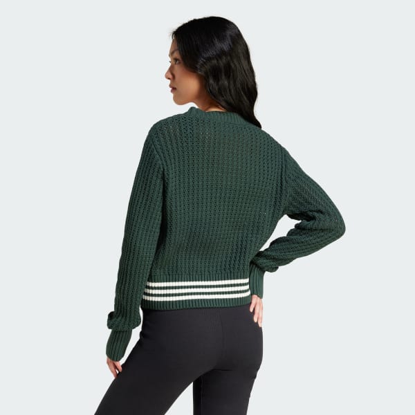 Adidas Knit Cardigan Women Mineral Green L