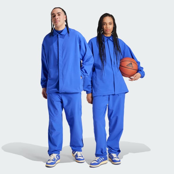 Bleu Pantalon boutons pression adidas Basketball 