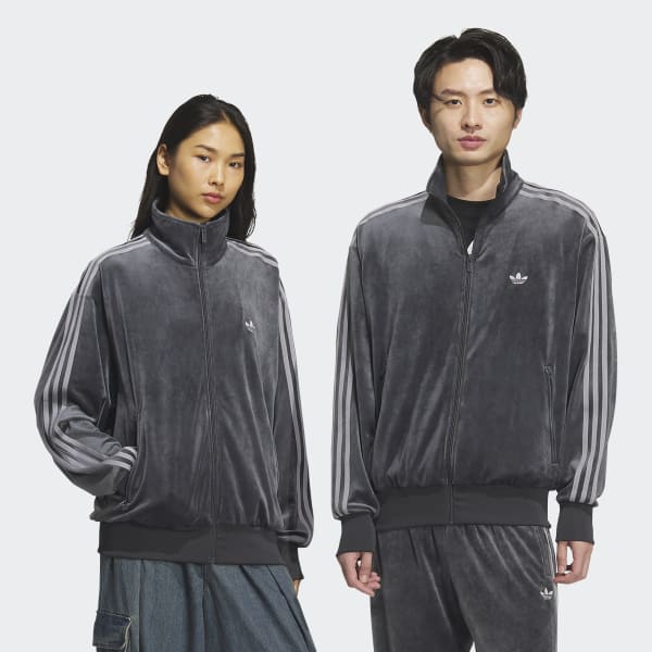 adidas ファイヤーバード　ベロア　KD9274 ダークグレー　FB TT アディダス FB TT VELOUR / ファイヤーバード トラックトップ
