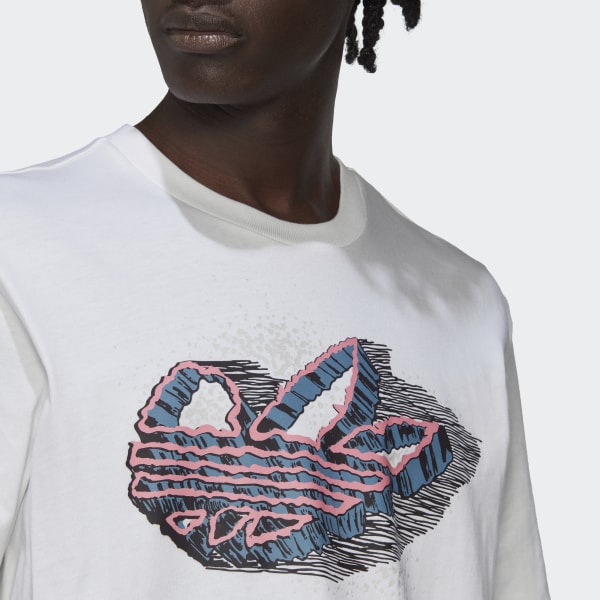 White adidas Rekive Speed Trefoil Graphic T-Shirt BU689