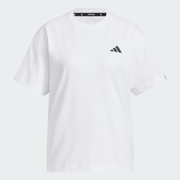 ホワイト エッセンシャルズ プラス スモールロゴ 半袖Tシャツ